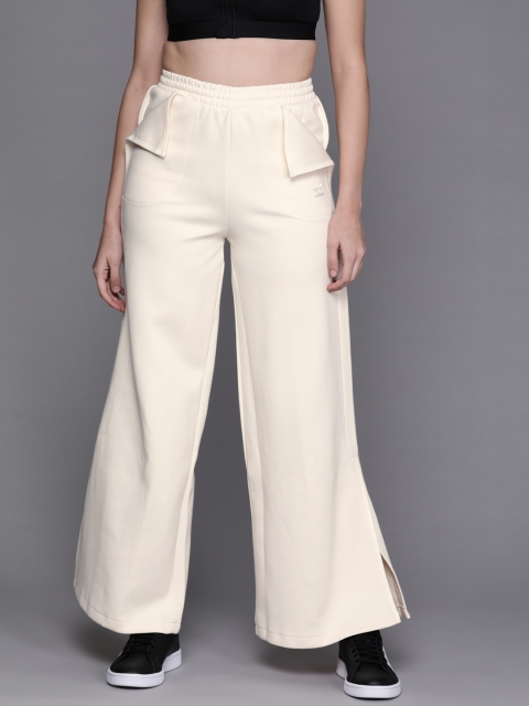 

ADIDAS Originals Women Off-White Solid Adicolor Clean Classics Flared Track Pants