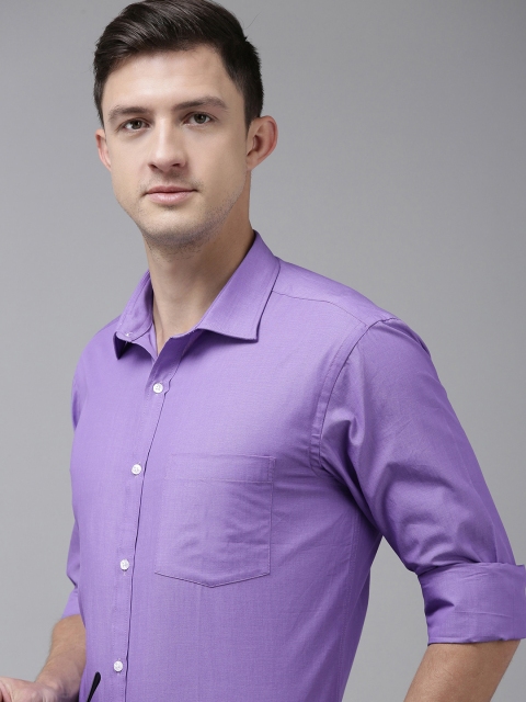 

Park Avenue Men Violet Solid Slim Fit Formal Shirt