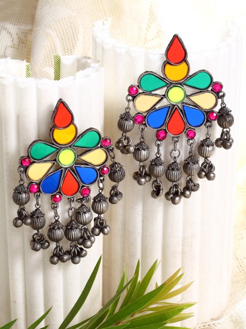 

Moedbuille Multicoloured Floral Drop Earrings, Multi