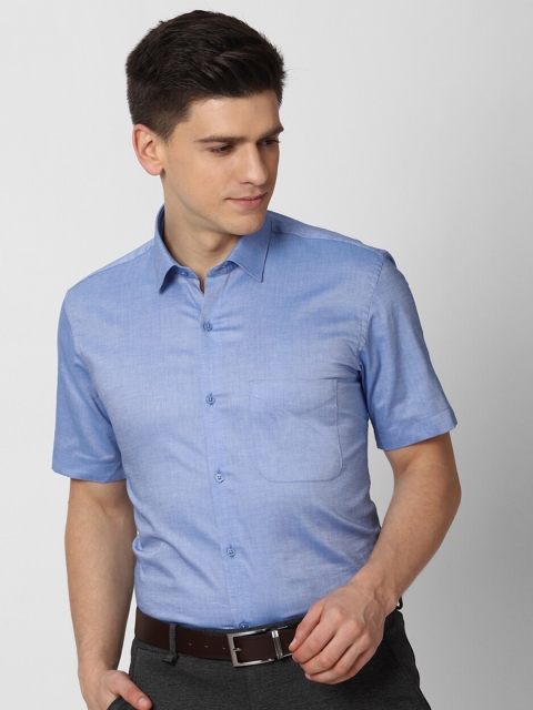 

Peter England Men Blue Solid Formal Shirt