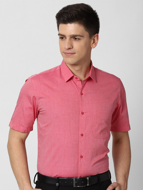 

Peter England Men Red Pure Cotton Formal Shirt