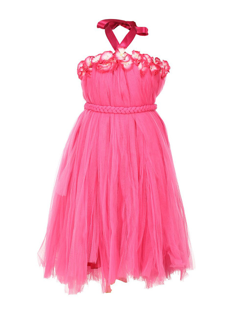 

Samsara Couture Pink Halter Neck Satin Dress