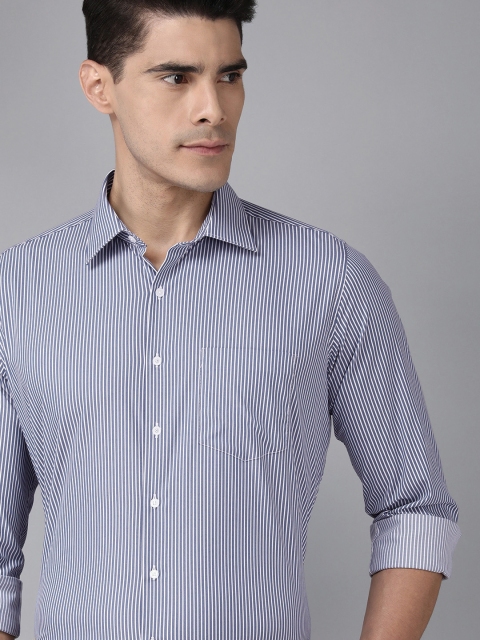 

Van Heusen Men Blue Slim Fit Striped Casual Shirt