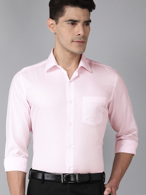 

Van Heusen Men White Solid Spread Collar Custom Fit Pure Cotton Formal Shirt