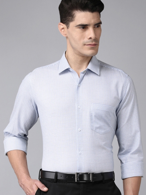 

Van Heusen Men Blue Geometric Printed Regular Fit Formal Shirt
