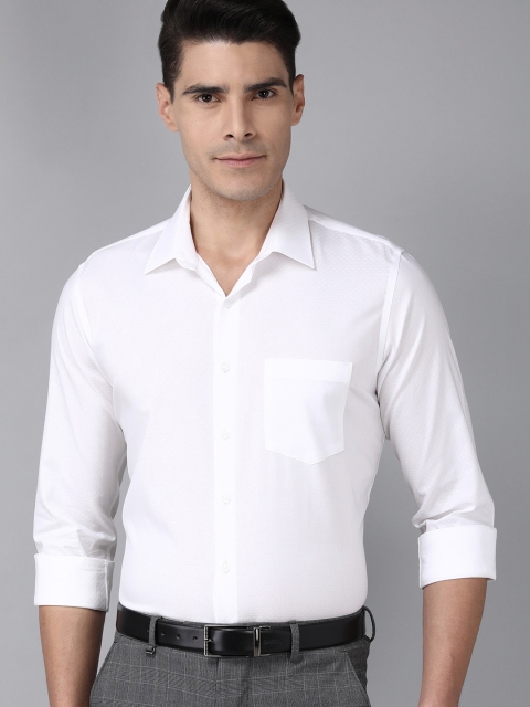 

Van Heusen Men White Solid Slim Fit Pure Cotton Formal Shirt
