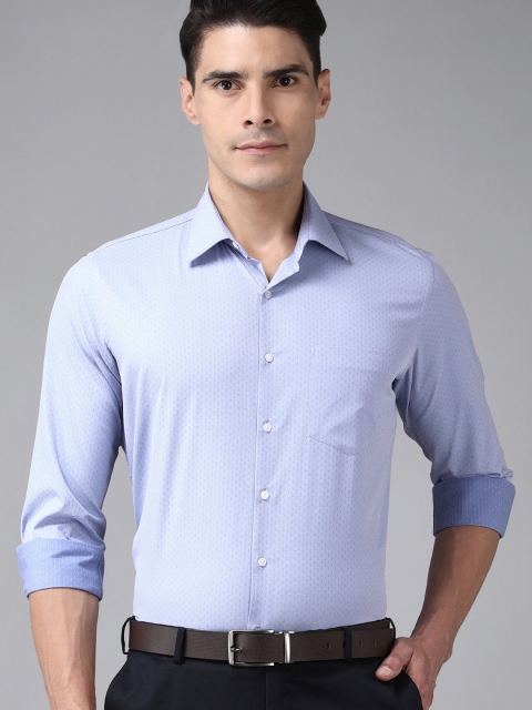 

Van Heusen Men Blue Slim Fit Printed Formal Shirt