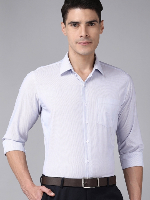 

Van Heusen Men Blue Slim Fit Striped Formal Shirt