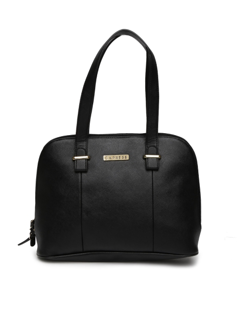 

Caprese Black Textured Shoulder Bag