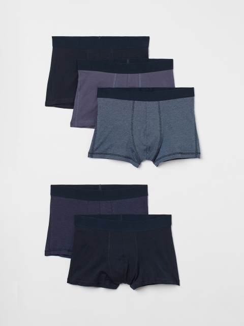 

H&M Men Grey & Blue 5-Pack Short Trunks