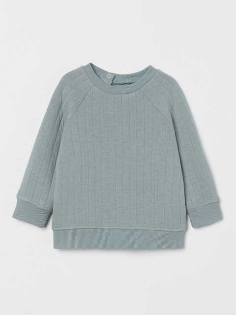 

H&M Boys Turquoise Blue Quilted Sweatshirt