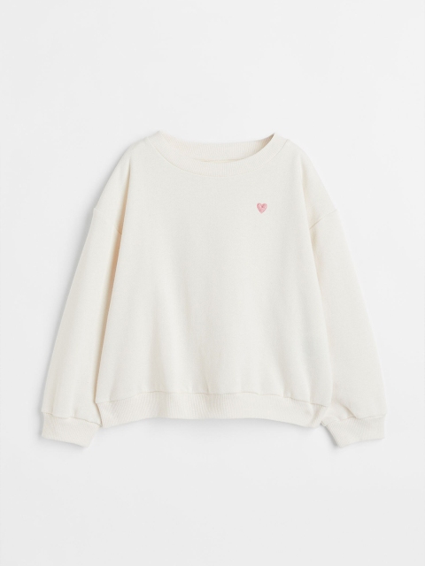 

H&M Girls White Sweatshirt