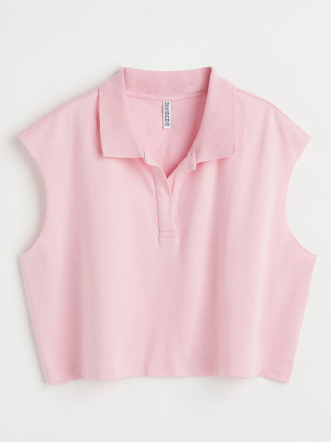 

H&M Women Pink Collared Top