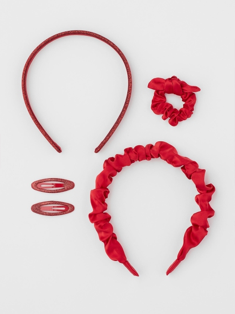 

H&M Solid Red Hair Set