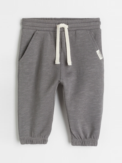 

H&M Boys Grey Solid Cotton Joggers