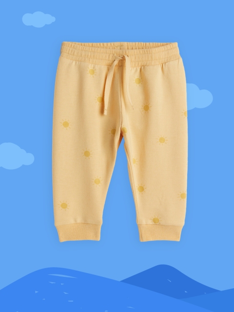 

H&M Girls Solid Yellow Cotton Sweatpants