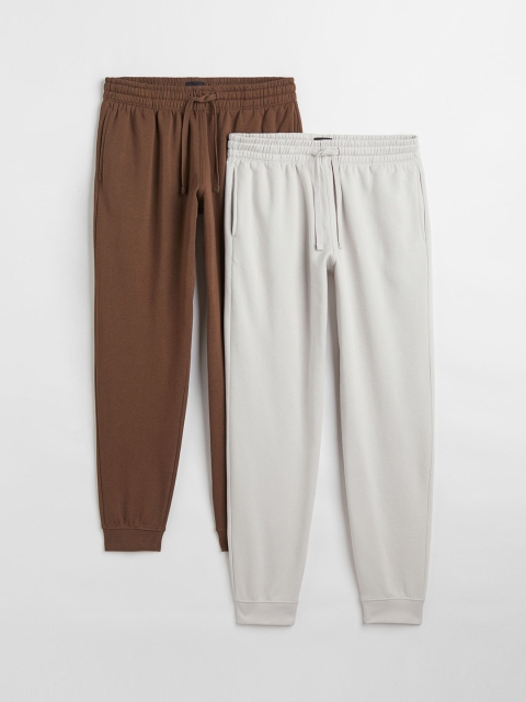 

H&M Grey & Brown 2-Pack Regular Fit Joggers