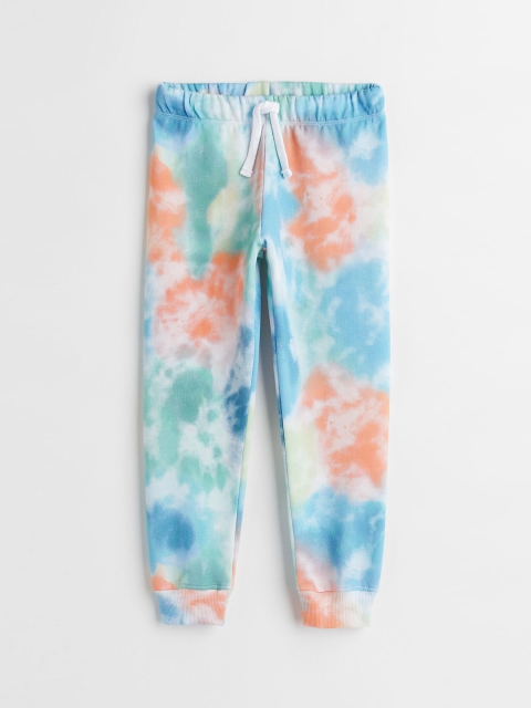 

H&M Boys White & Multicoloured Tie & Dye Patterned joggers