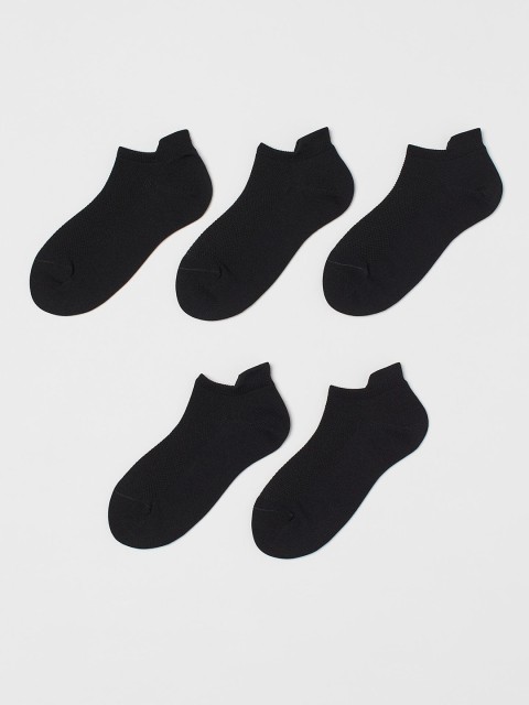 

H&M Women Black 5-pack Sports Ankle-Length Socks