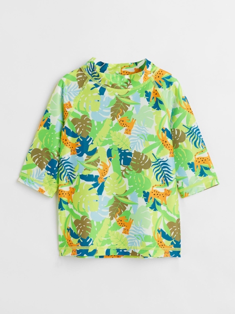 

H&M Boys Green & Blue UPF 50 Swim Top