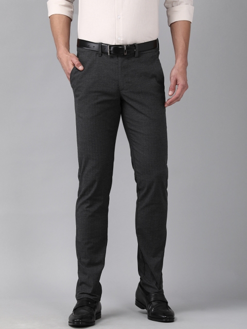 

Van Heusen Men Grey Slim Fit Wrinkle Free Formal Trousers