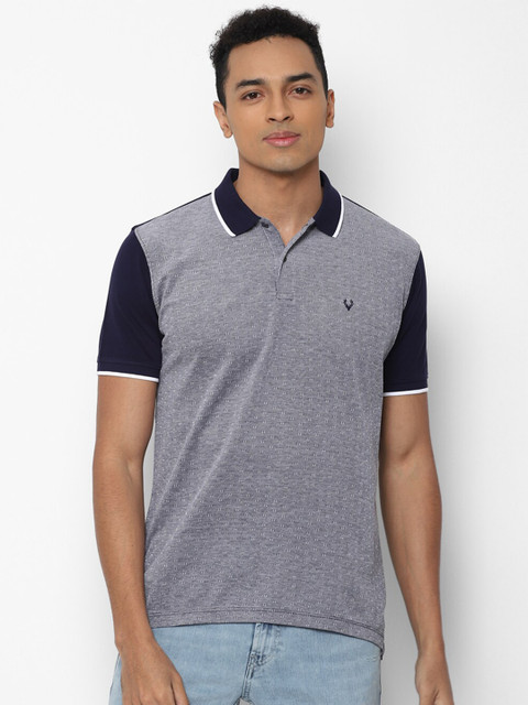 

Allen Solly Men Grey Polo Collar T-shirt
