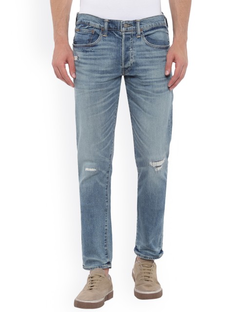

Polo Ralph Lauren Men Blue Mildly Distressed Heavy Fade Jeans