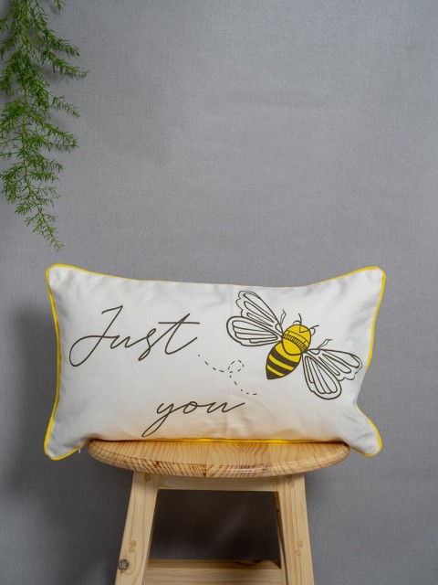 

The Yellow Dwelling White & Yellow Floral Printed Rectangle Cushion Covers