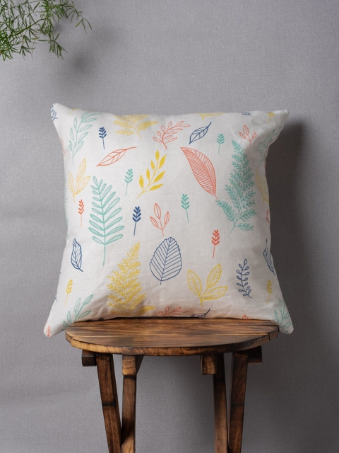

The Yellow Dwelling Multi Floral Printed Square Cushion Covers