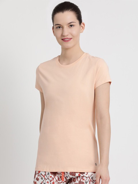 

Enamor Women Pink Slim Fit Outdoor T-shirt