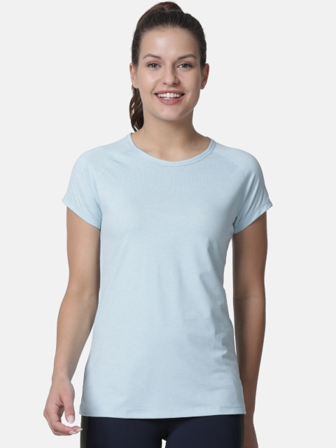 

Enamor Women Blue Antimicrobial Slim Fit Outdoor T-shirt