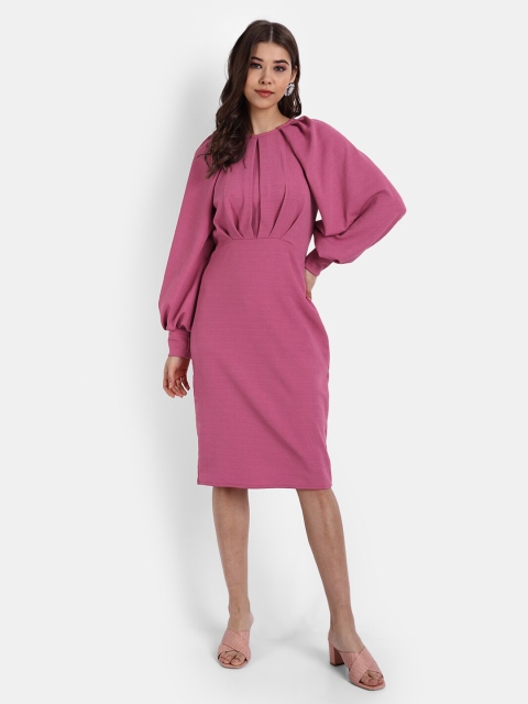 

BROADSTAR Women Mauve Sheath Dress