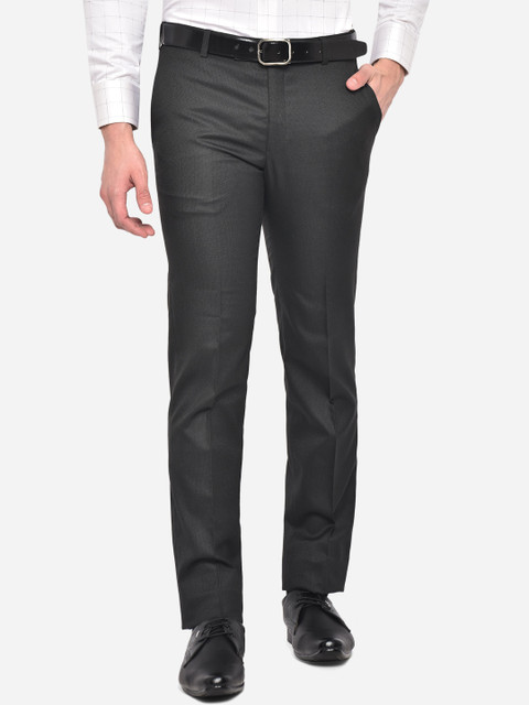 

Greenfibre Men Black Slim Fit Trousers