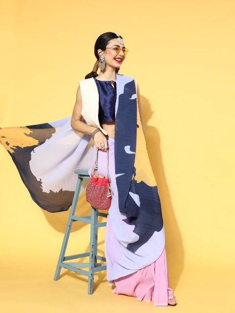 

Saree mall Blue Saree
