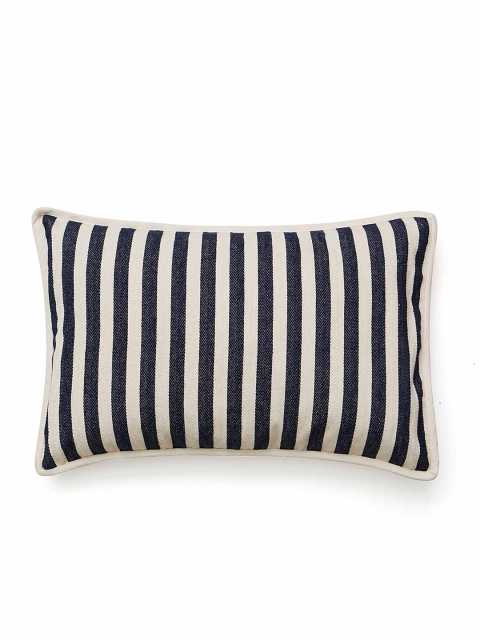 

Diwaah Black & Beige Striped Rectangle Cushion Covers