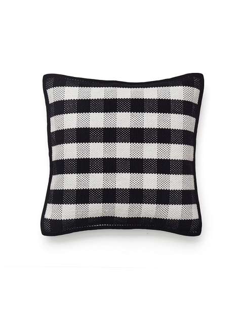 

Diwaah Black & White Checked Square Cushion Covers