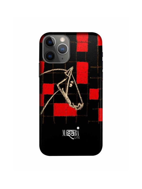 

CelfieDesign Black & Red Masaba Checkered Horse - iPhone 11 Pro Max Slim Back Case