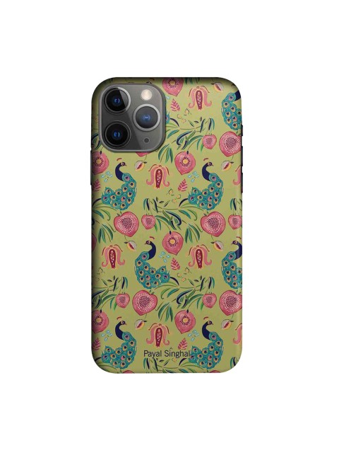 

CelfieDesign Green Payal Singhal Anaar and Mor Olive - iPhone 11 Pro Max Slim Back Case