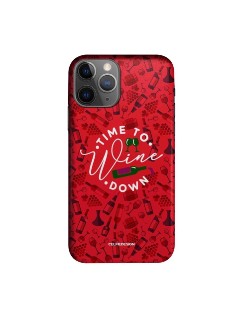 

CelfieDesign Multicolored Time To Wine Down iPhone 11 Pro Max Slim Back Case, Multi
