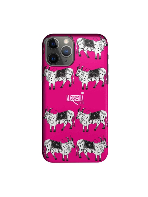 

CelfieDesign Masaba Cow Printed iPhone 11 Pro Max Slim Back Case, Pink