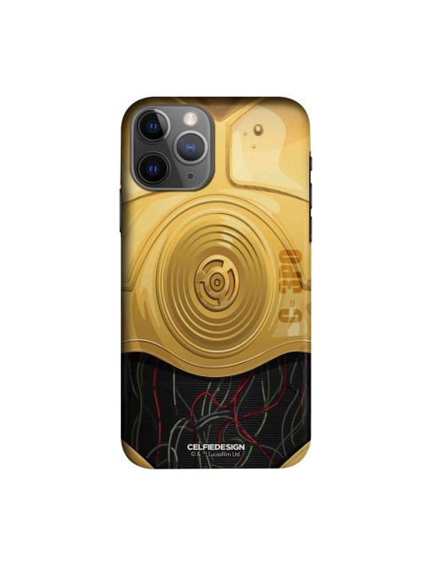

CelfieDesign Printed iPhone 11 Pro Max Slim Back Case, Gold