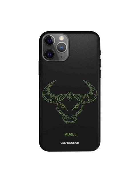 

CelfieDesign Black & Green Taurus Printed iPhone 11 Pro Max Back Case