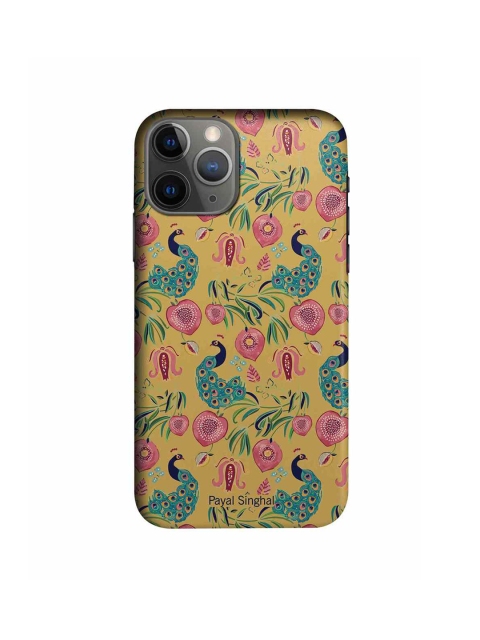 

CelfieDesign Beige Payal Singhal Anaar & Mor Mustard for iPhone 11 Pro Max Slim Back Case