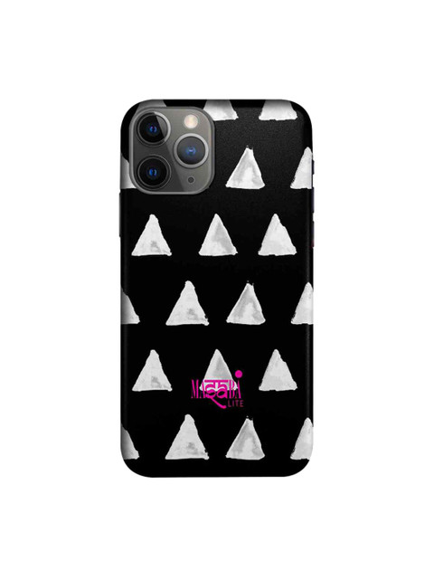 

CelfieDesign White Masaba Black Cone Printed iPhone 11 Pro Max Slim Back Case