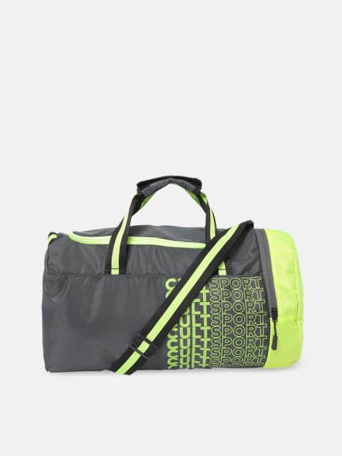 

Cultsport Grey & Green Colourblocked Duffle Bag with Shoe Compartment