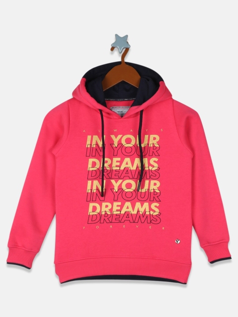 

Monte Carlo Girls Pink Printed Hooded Sweatshirt