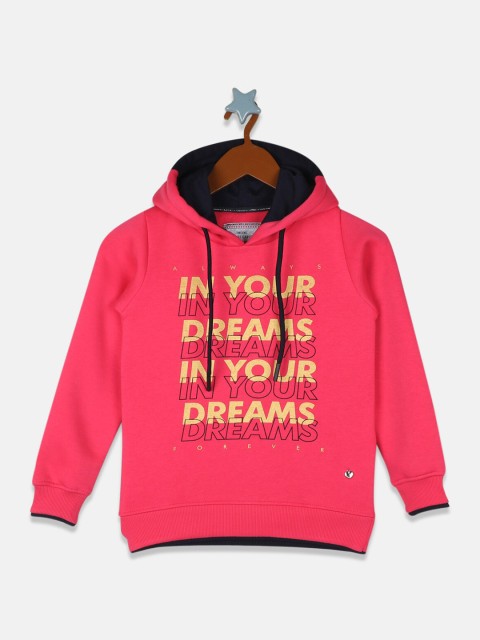 

Monte Carlo Girls Pink Printed Hooded Sweatshirt