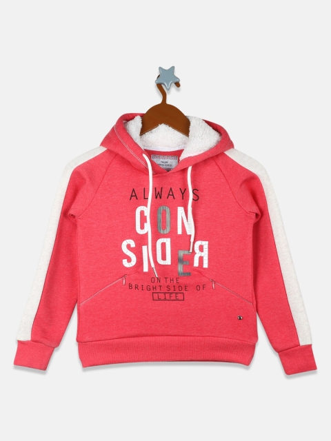 

Monte Carlo Girls Red Printed Hooded Sweatshirt