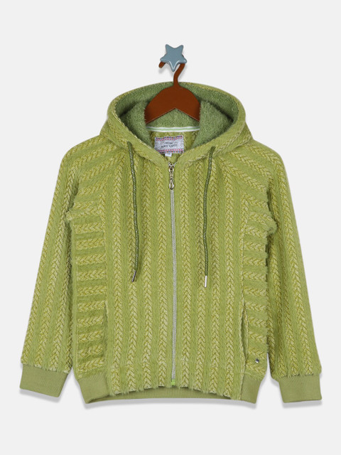 

Monte Carlo Girls Green Cotton Blend Hooded Sweatshirt