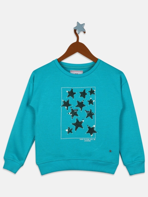 

Monte Carlo Girls Blue Starts Printed Pullover Sweatshirt